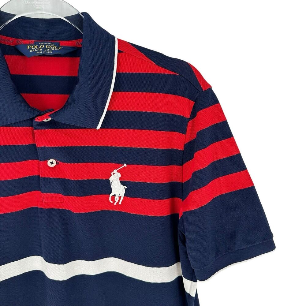 Polo Golf Ralph Lauren Polo Shirt Mens M Ryder Cup 2014 Scotland USA Performance - Picture 7 of 16